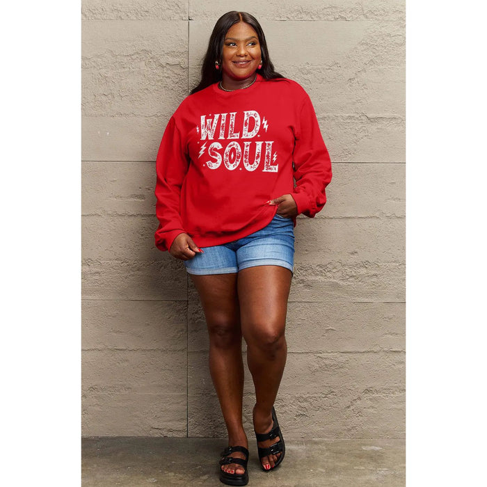 Simply Love WILD SOUL Graphic Sweatshirt