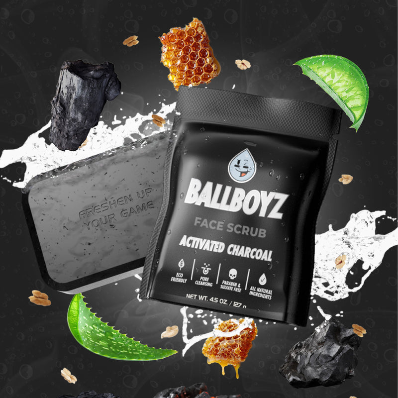 BALLBOYZ Activated Charcoal Face Scrub (Severe Acne)