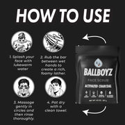 BALLBOYZ Activated Charcoal Face Scrub (Severe Acne)