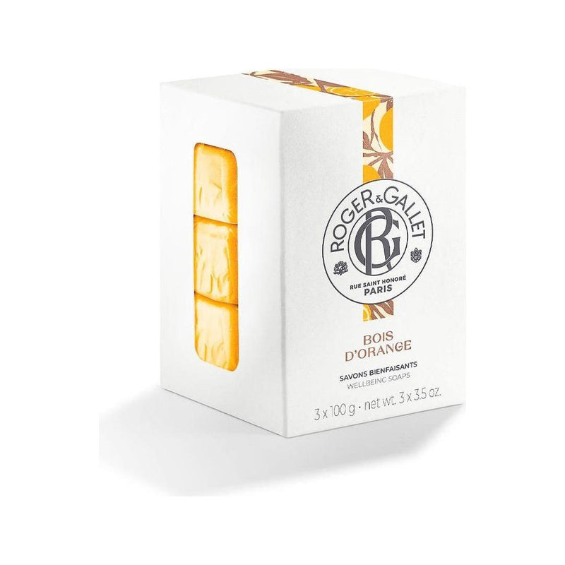 Roger & Gallet Roger & Gallet Bois d'Orange (Orange Wood) Wellbeing Soaps Box of 3x3.5 oz Soap