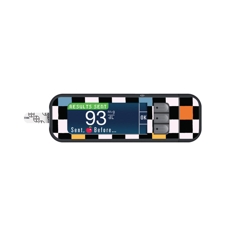 Peelz Skater Grid for Bayer Contour Next Glucometer Peelz/Stickers