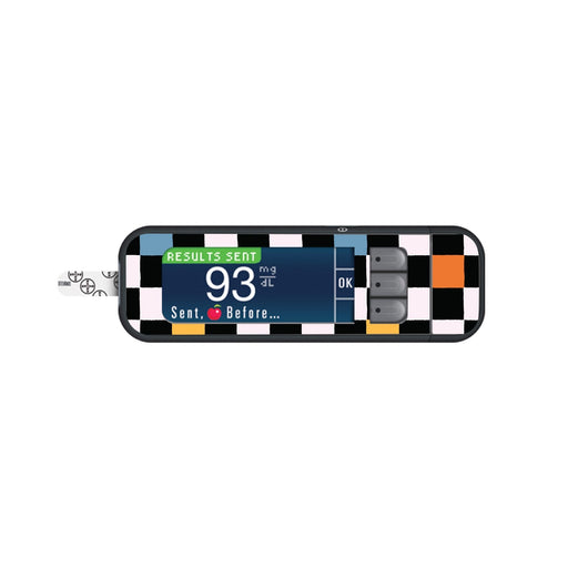 Peelz Skater Grid for Bayer Contour Next Glucometer Peelz/Stickers