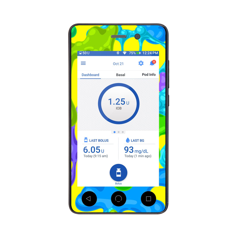 Peelz Slimey Sticker for Omnipod DASH® PDM – Pump Peelz Peelz/Stickers