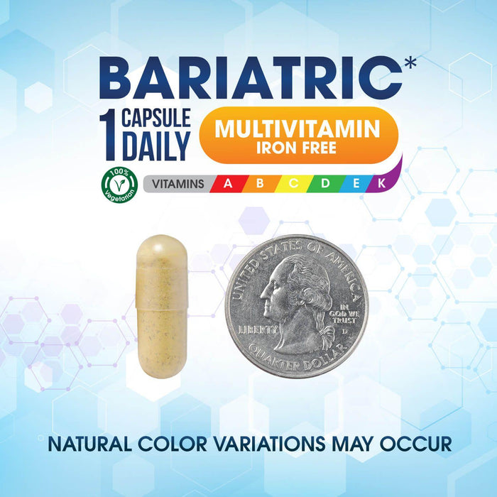 Bariatric Multivitamin Iron-Free (Once-a-day Vegetarian Capsule) Shiny Leaf