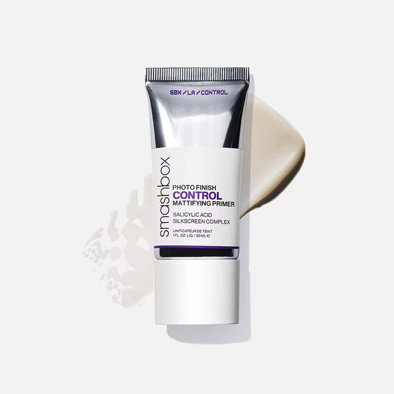 Nava Beauty Smashbox PF-Control Mattifying Primer Salicylic Acid Silkscreen Complex White Smoke