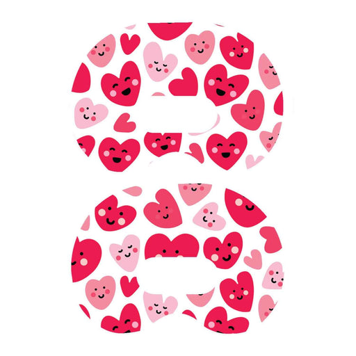 Peelz Smiley Hearts Medtronic Guardian Connect Patch Tape - Pump Peelz Patch Medical Tape