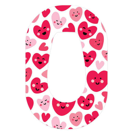 Peelz Smiley Hearts Dexcom G6 Patch Tape - Pump Peelz Patch Medical Tape