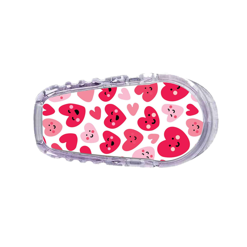 Peelz Smiley Hearts Sticker Designed for the DEXCOM Transmitter Peelz/Stickers