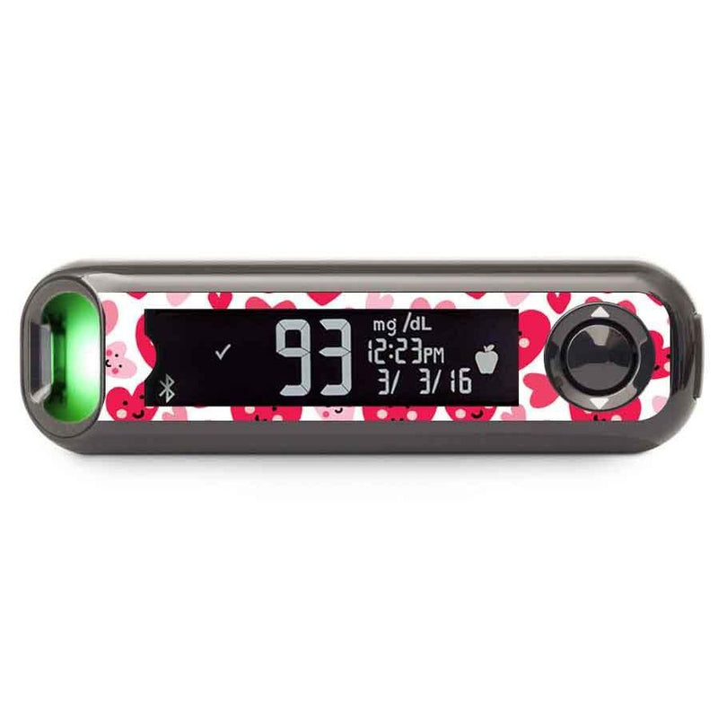Peelz Smiley Hearts for Bayer Contour© Next One Glucometer Peelz/Stickers