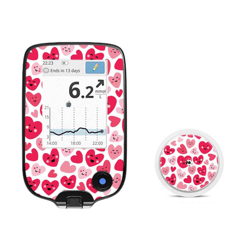 Peelz Smiley Hearts for Freestyle Libre 2 Peelz/Stickers