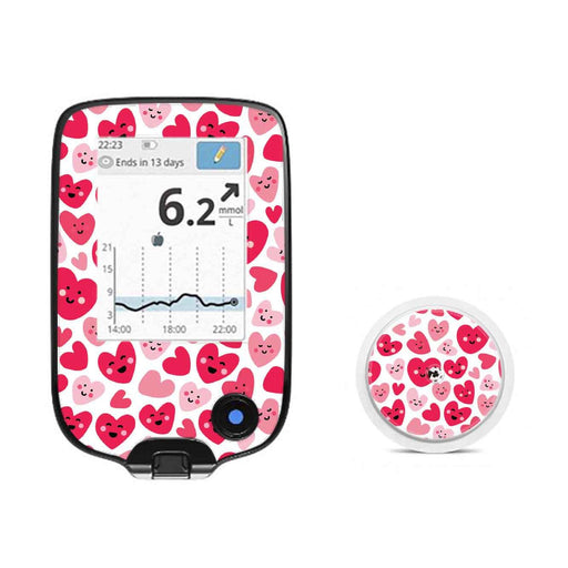 Peelz Smiley Hearts for Freestyle Libre 2 Peelz/Stickers