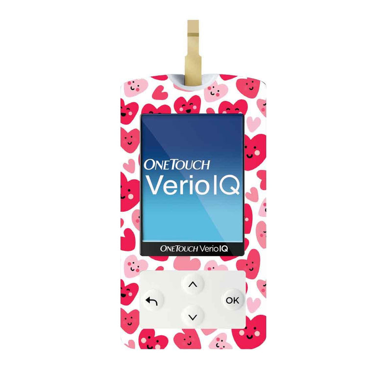 Peelz Smiley Hearts for OneTouch Verio IQ Glucometer Peelz/Stickers