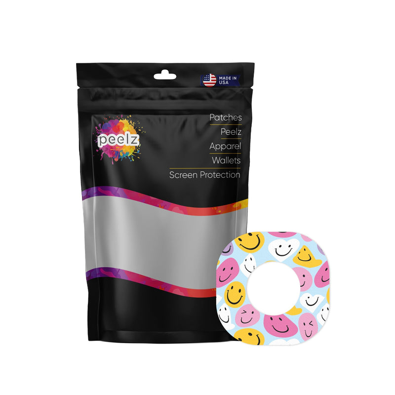 Peelz Smilies Dexcom G7 and Stelo Patch Tape - Pump Peelz Patch Medical Tape