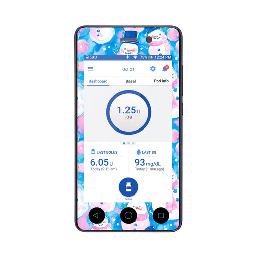 Peelz Snowman Sticker for Omnipod DASH® PDM – Pump Peelz Peelz/Stickers