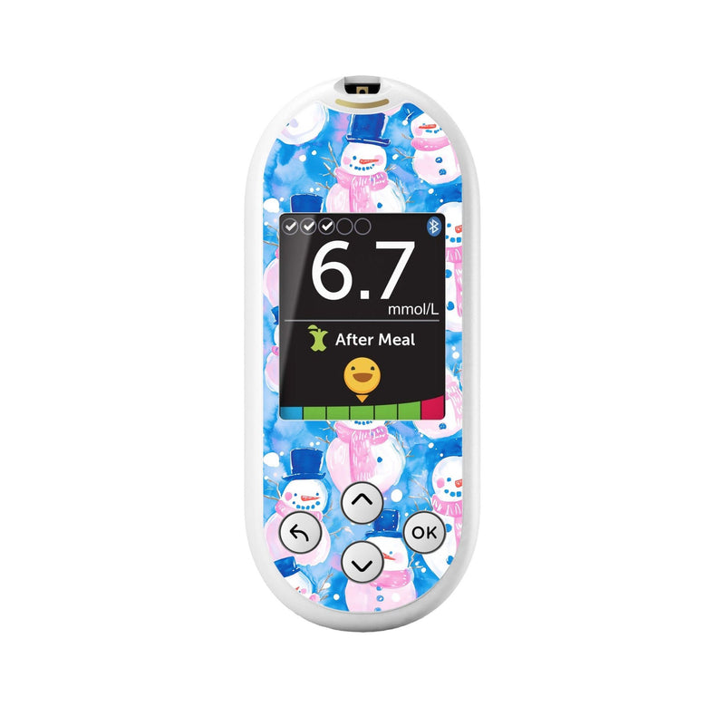 Peelz Snowman Sticker for OneTouch Verio Reflect Glucometer Peelz/Stickers