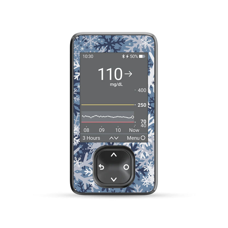 Peelz Snowy Camo DEXCOM G7 and Stelo and G6 Touchscreen Receiver Sticker Peelz/Stickers
