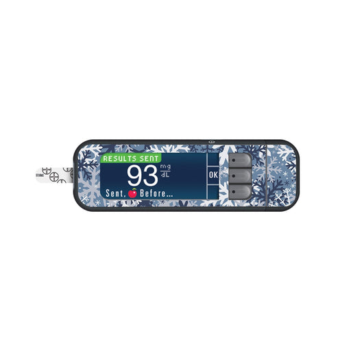 Peelz Snowy Camo Sticker for Bayer Contour Next Glucometer Peelz/Stickers