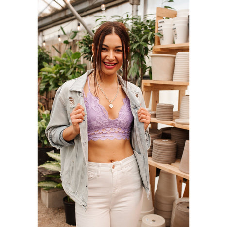 This is Love Bralette in Lavender