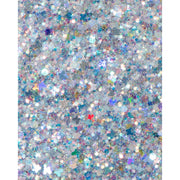 Lunautics Social Butterfly - Holographic Silver Glitter with Butterflies Chunky Glitter