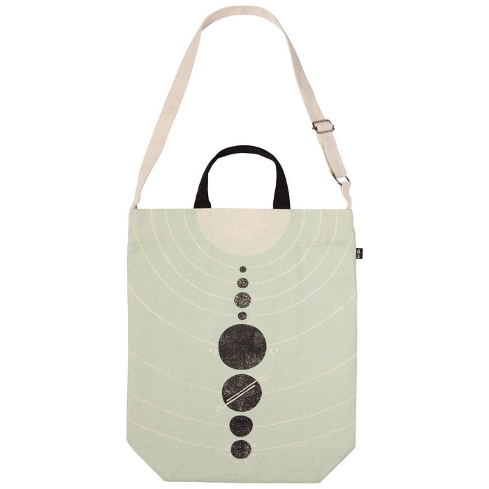 The Bullish Store Solaris Team Cross Body Tote Bag | Solar System Cotton Sling Handbag | 15” X 18”