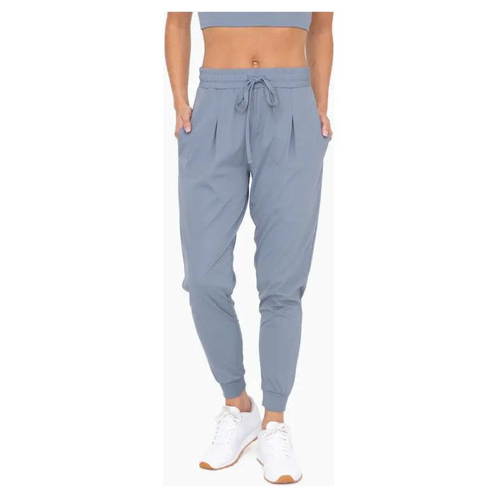 Solid Pleated Front Joggers