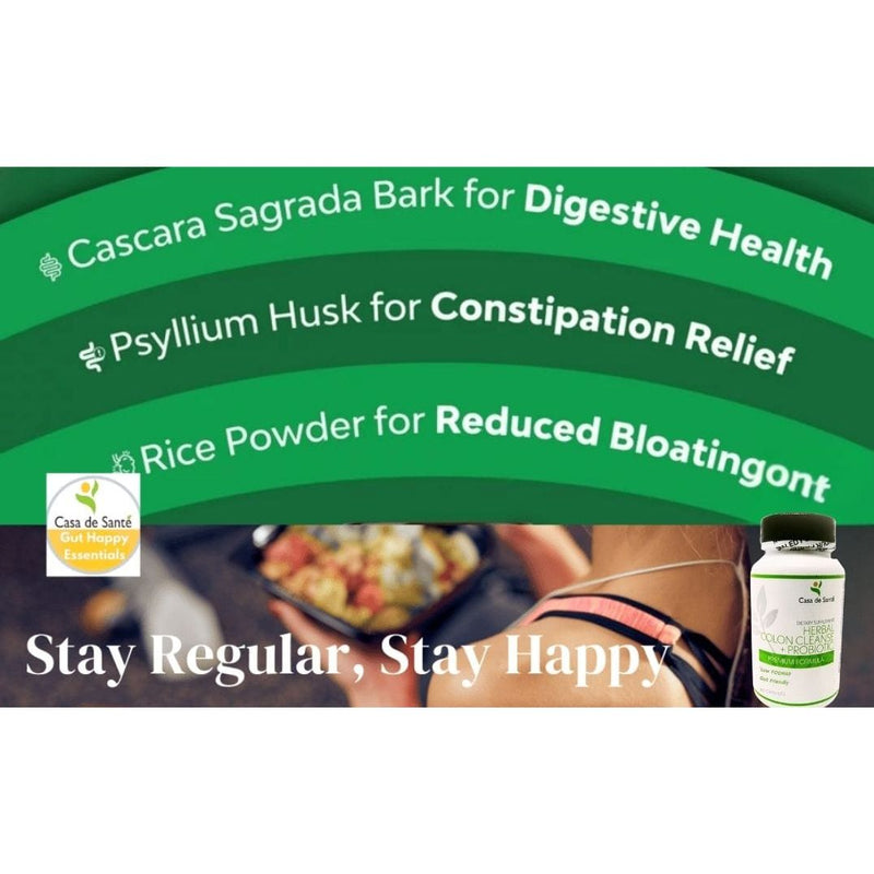 casa de sante Herbal Colon Cleanse + Probiotics MD PhD Formulated Gut Friendly Low FODMAP Digestive Support Supplements