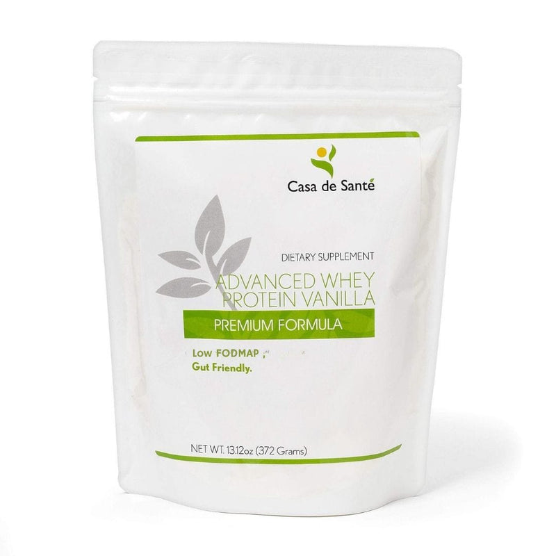casa de sante Advanced Whey Protein Vanilla MD PhD Formulated Gut Friendly Low FODMAP Digestive Support Supplements