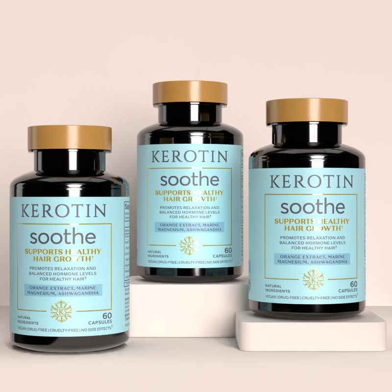 Kerotin Soothe Stress-Relief Vitamins Antique White 3 Bottles (20% OFF)