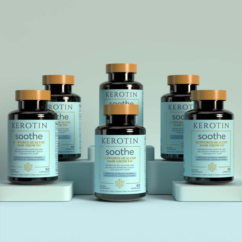 Kerotin Soothe Stress-Relief Vitamins Powder Blue 6 Bottles (20% OFF)
