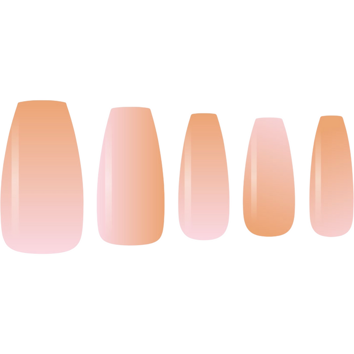 Twinkled T - Peach Sorbet Press Ons