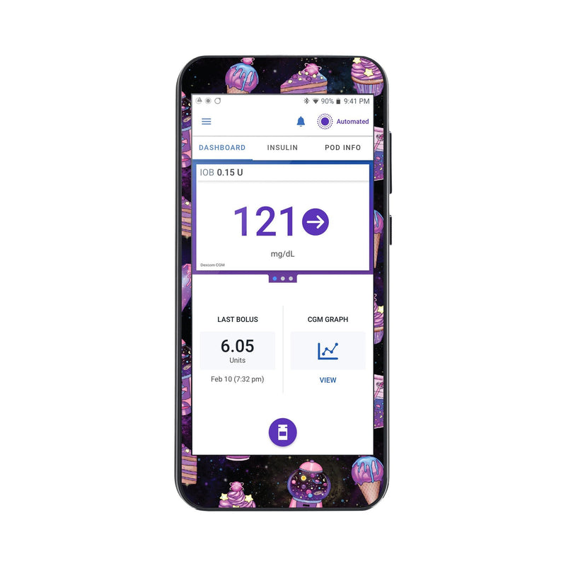 Peelz Space Candy Sticker for Omnipod® 5 Controller – Pump Peelz Peelz/Stickers