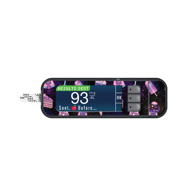 Peelz Space Candy for Bayer Contour Next Glucometer Peelz/Stickers