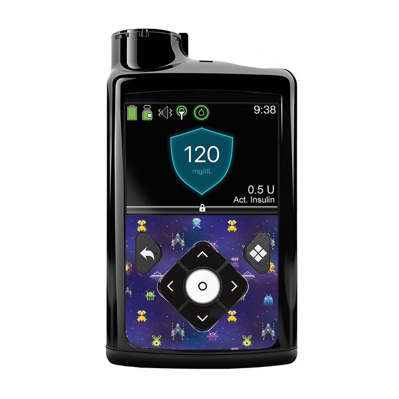 Peelz Space Invaders Sticker for Medtronic MiniMed 770G & 780G Peelz/Stickers