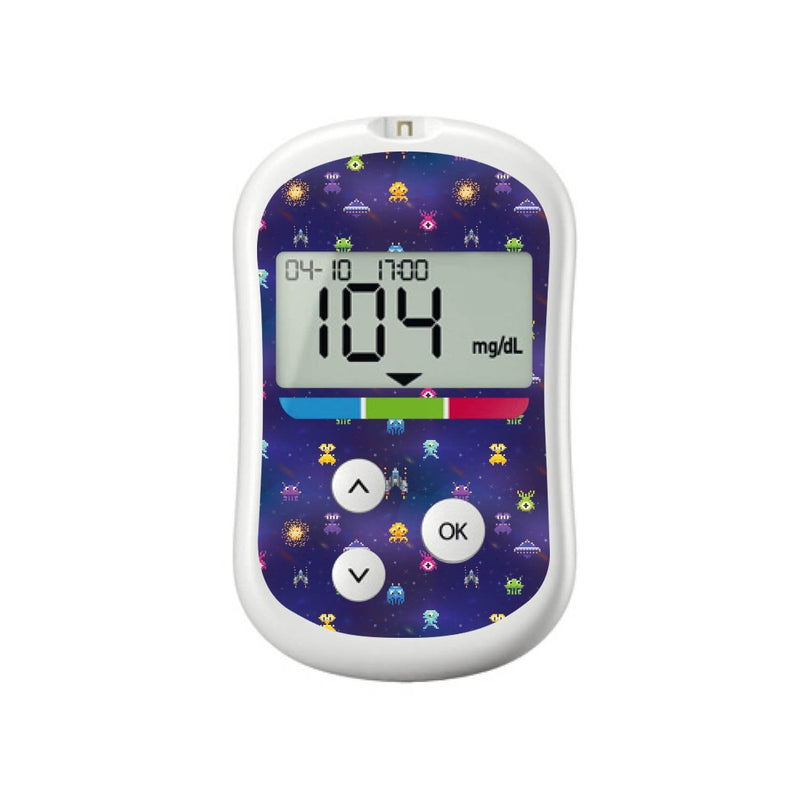 Peelz Space Invaders for OneTouch Verio Flex Glucometer Peelz/Stickers