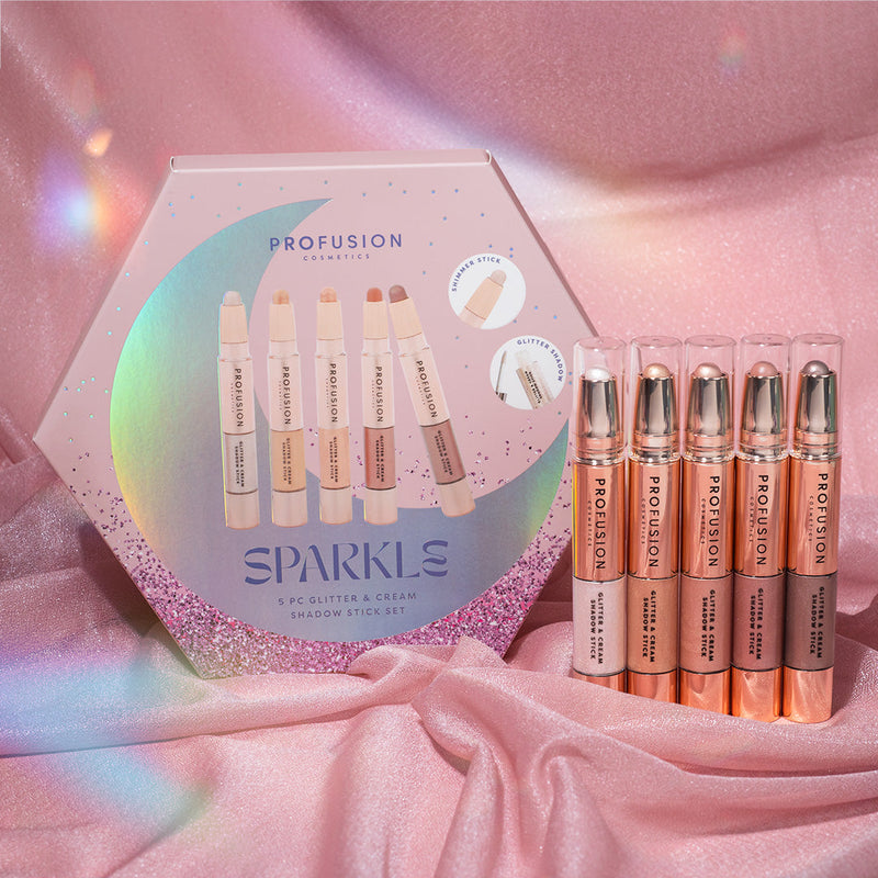 Profusion Cosmetics Sparkle 5 PC Cream Shadow Set Eyes