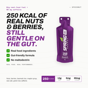myspringenergy Nuts And Berries with 50 mg Caffeine (Vegan) 250 Kcal- Speednut Gel White Smoke 1 qty,20 pack