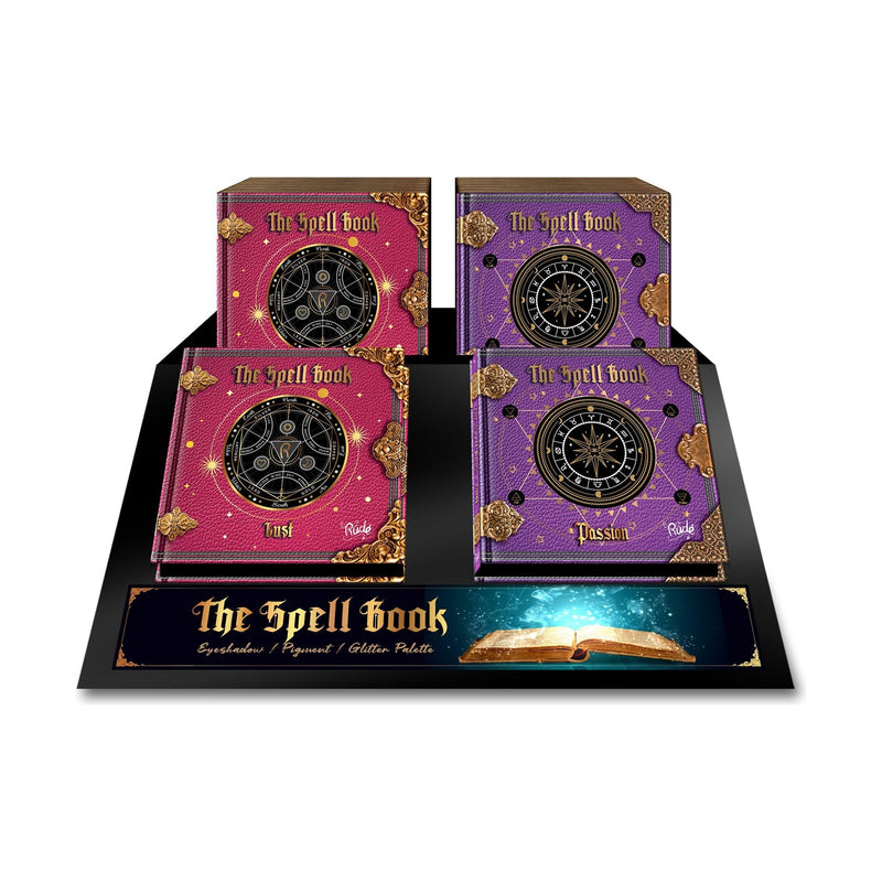 Rude Cosmetics The Spell Book Eyeshadow Palette Display Set A, 24 pcs Wholesale Set