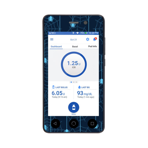 Peelz Spider Sticker for Omnipod DASH® PDM – Pump Peelz Peelz/Stickers