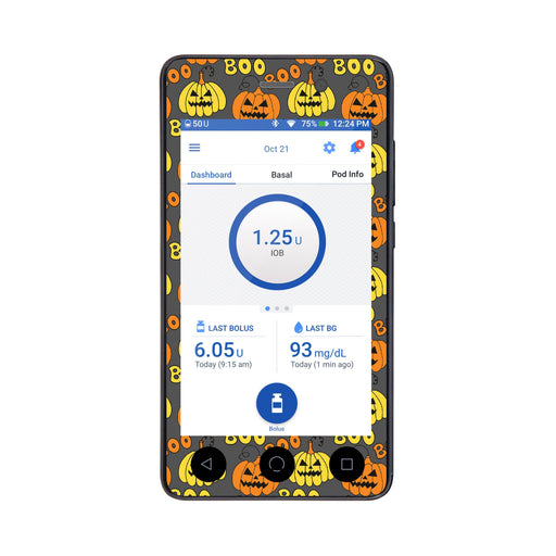 Peelz Spooked Sticker for Omnipod DASH® PDM – Pump Peelz Peelz/Stickers