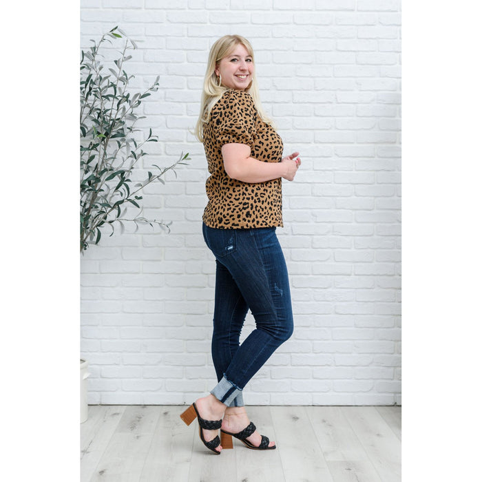 Spotted Animal Print Blouse