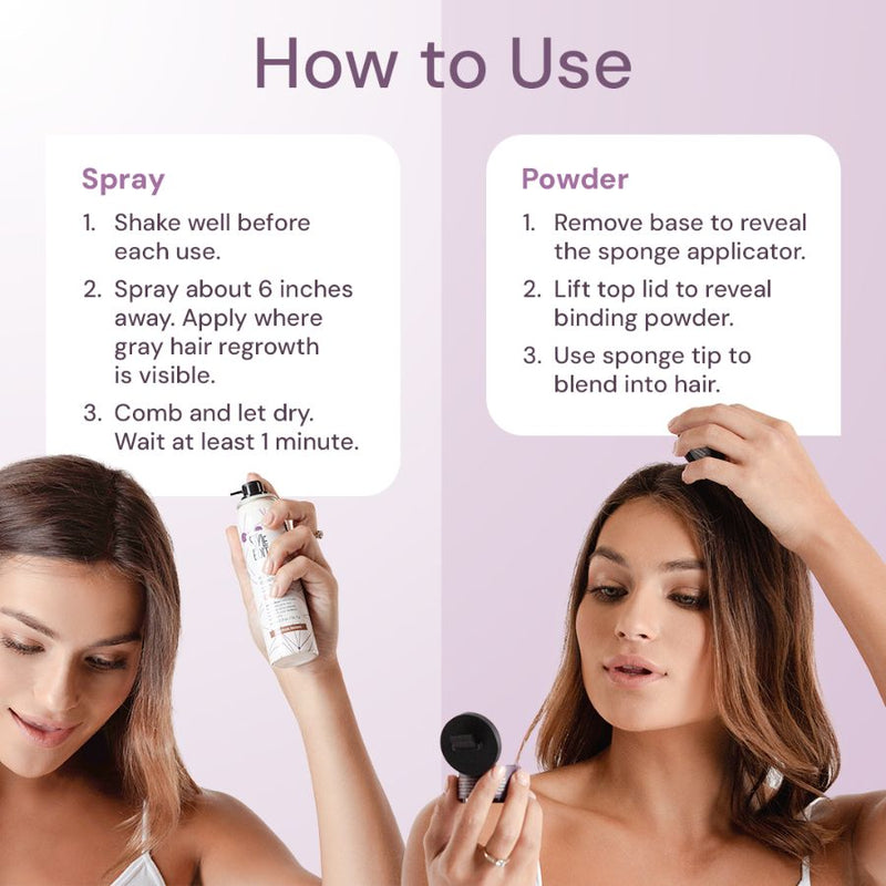 Style Edit Blonde Perfection Root Concealer Spray and Powder Trio (Full & Travel Size Spray)