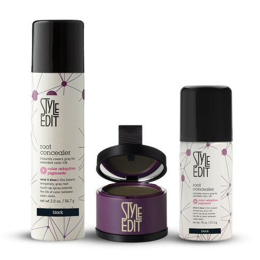Style Edit Root Concealer Spray and Powder Trio (Full & Travel Size Spray)