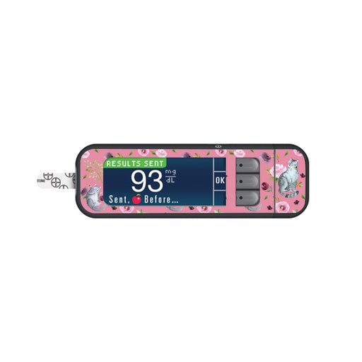 Peelz Spring Cats Sticker for Bayer Contour Next Glucometer Peelz/Stickers