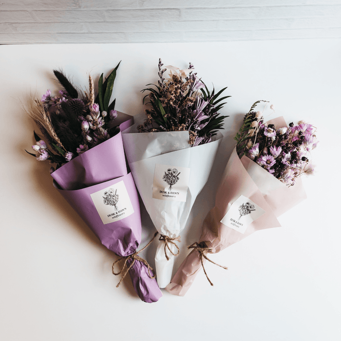 Iris Dried Flower Mini Bouquet by Giften Market