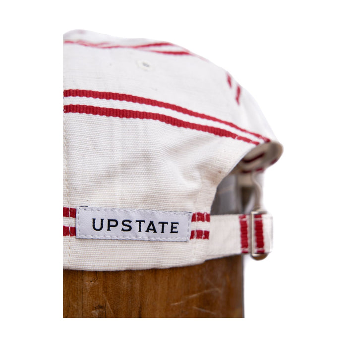 6-Panel Cap - Japanese Linen - BALLPARK RED STRIPE