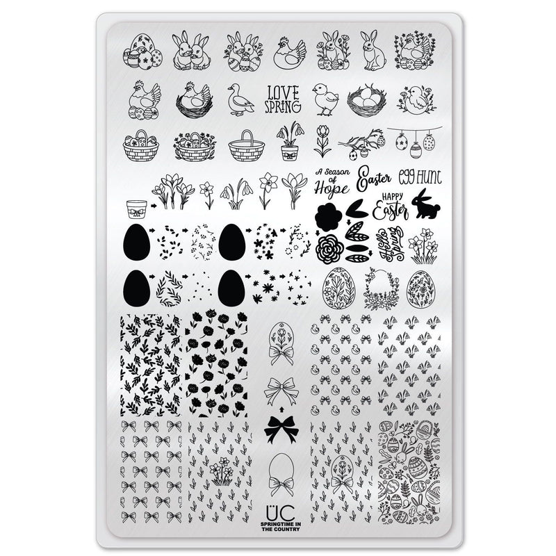 UberChic Beauty Springtime In The Country Stamping Plate