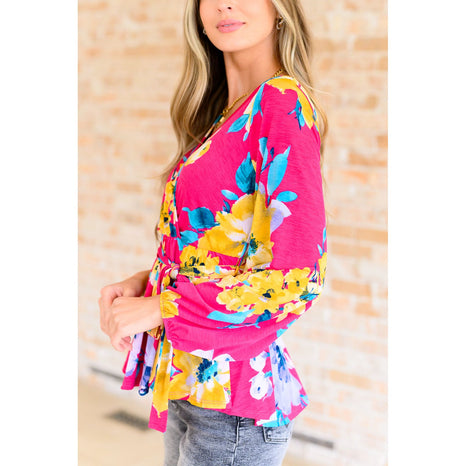 Spring to Be Sprung V-Neck Floral Blouse