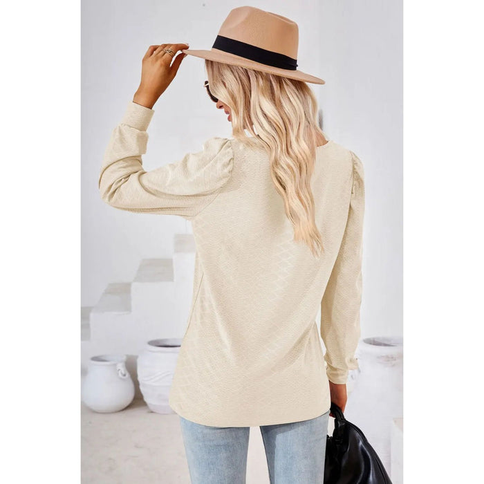 Square Neck Puff Sleeve Blouse