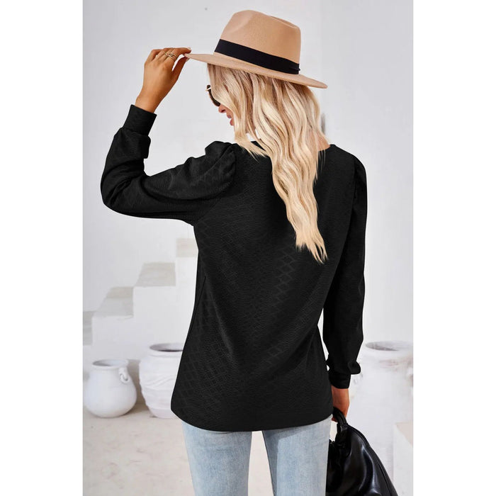 Square Neck Puff Sleeve Blouse