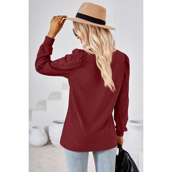 Square Neck Puff Sleeve Blouse